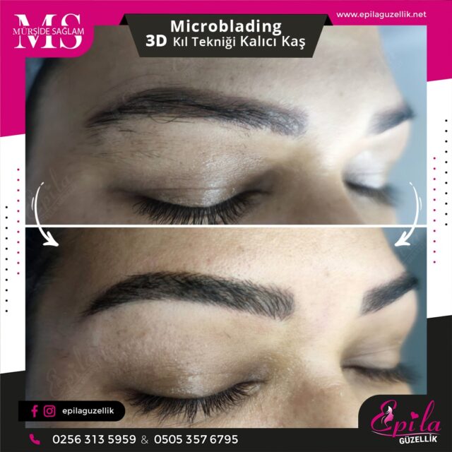 Nazilli - Microblading 3D Kıl Tekniği Kalıcı Kaş Kontürü