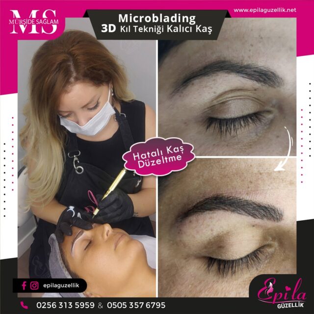 Nazilli - Microblading 3D Kıl Tekniği Kalıcı Kaş Kontürü