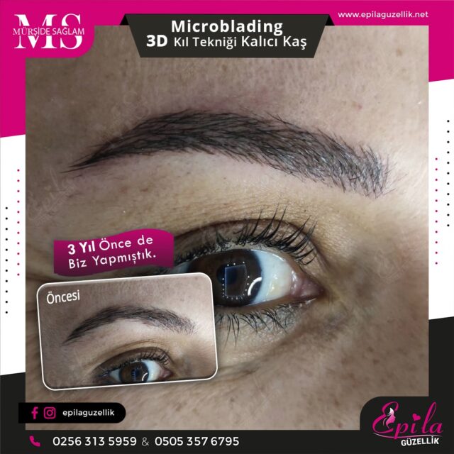 Nazilli - Microblading 3D Kıl Tekniği Kalıcı Kaş Kontürü