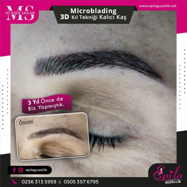 Nazilli - Microblading 3D Kıl Tekniği Kalıcı Kaş Kontürü