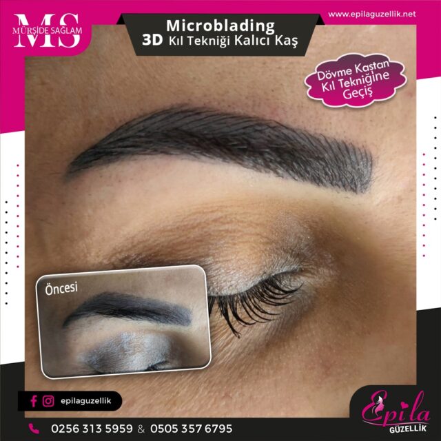 Nazilli - Microblading 3D Kıl Tekniği Kalıcı Kaş Kontürü