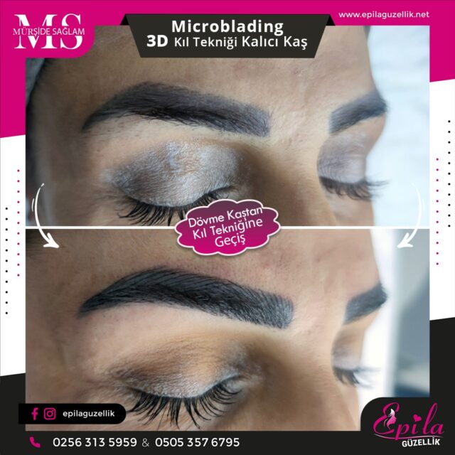 Nazilli - Microblading 3D Kıl Tekniği Kalıcı Kaş Kontürü