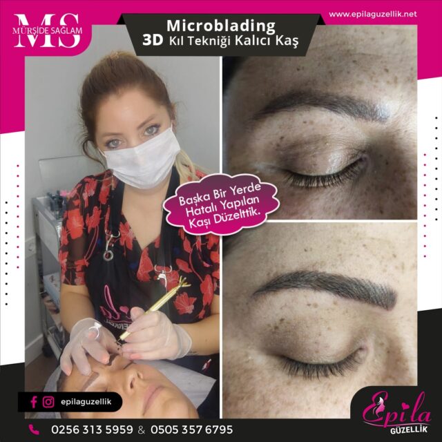 Nazilli - Microblading 3D Kıl Tekniği Kalıcı Kaş Kontürü