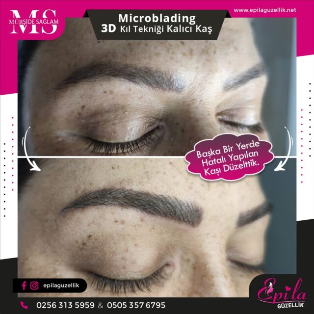 Nazilli - Microblading 3D Kıl Tekniği Kalıcı Kaş Kontürü