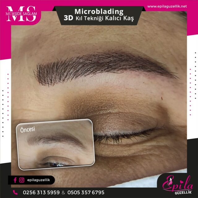 Nazilli - Microblading 3D Kıl Tekniği Kalıcı Kaş Kontürü