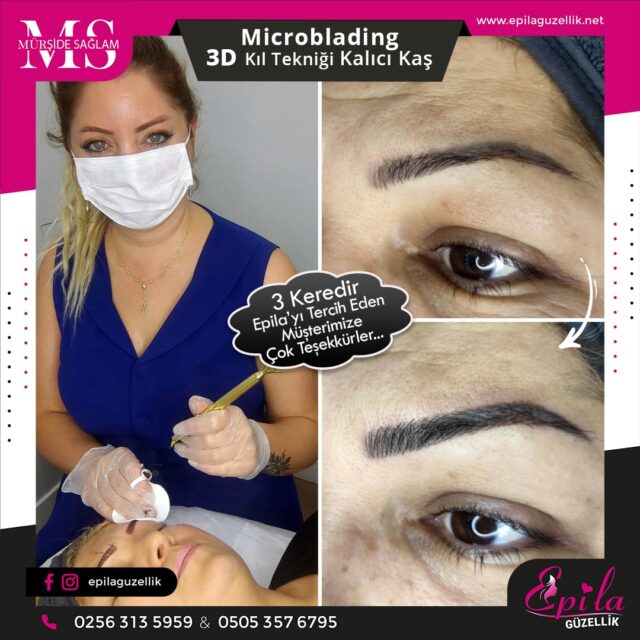 Nazilli - Microblading 3D Kıl Tekniği Kalıcı Kaş Kontürü