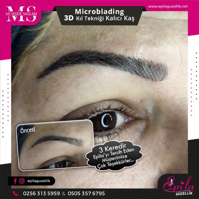 Nazilli - Microblading 3D Kıl Tekniği Kalıcı Kaş Kontürü