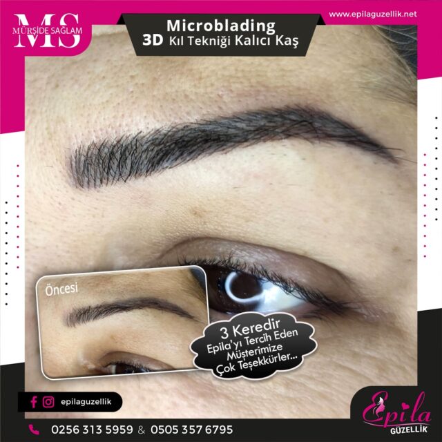 Nazilli - Microblading 3D Kıl Tekniği Kalıcı Kaş Kontürü