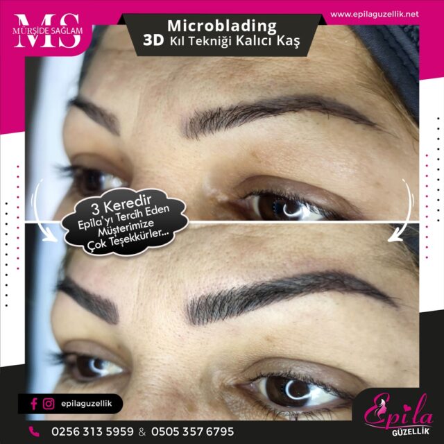 Nazilli - Microblading 3D Kıl Tekniği Kalıcı Kaş Kontürü