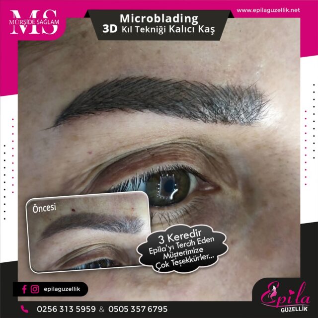 Nazilli - Microblading 3D Kıl Tekniği Kalıcı Kaş Kontürü