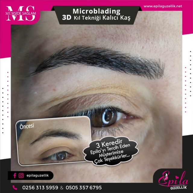 Nazilli - Microblading 3D Kıl Tekniği Kalıcı Kaş Kontürü