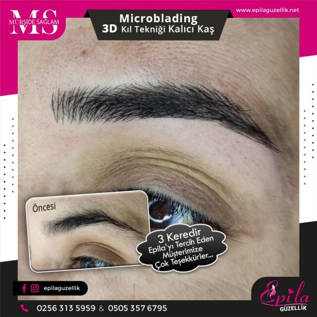 Nazilli - Microblading 3D Kıl Tekniği Kalıcı Kaş Kontürü