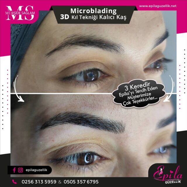 Nazilli - Microblading 3D Kıl Tekniği Kalıcı Kaş Kontürü