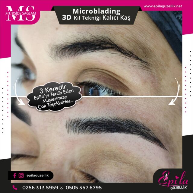 Nazilli - Microblading 3D Kıl Tekniği Kalıcı Kaş Kontürü