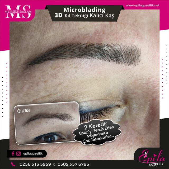 Nazilli - Microblading 3D Kıl Tekniği Kalıcı Kaş Kontürü