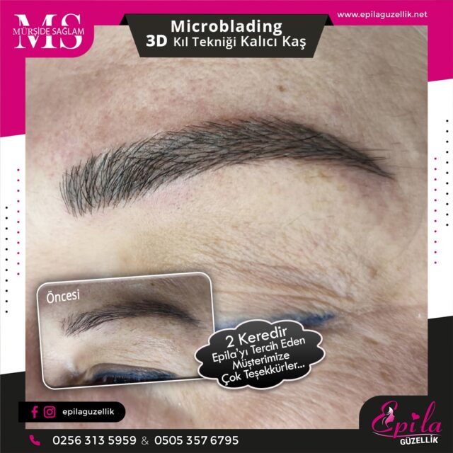 Nazilli - Microblading 3D Kıl Tekniği Kalıcı Kaş Kontürü