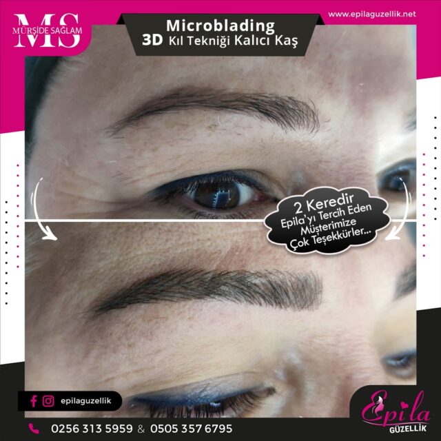 Nazilli - Microblading 3D Kıl Tekniği Kalıcı Kaş Kontürü