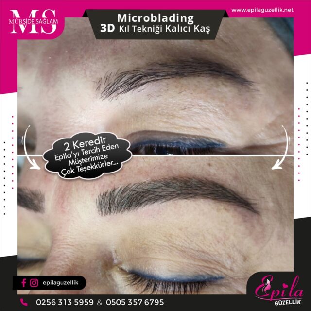 Nazilli - Microblading 3D Kıl Tekniği Kalıcı Kaş Kontürü