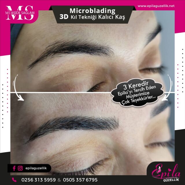 Nazilli - Microblading 3D Kıl Tekniği Kalıcı Kaş Kontürü