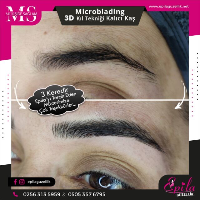 Nazilli - Microblading 3D Kıl Tekniği Kalıcı Kaş Kontürü