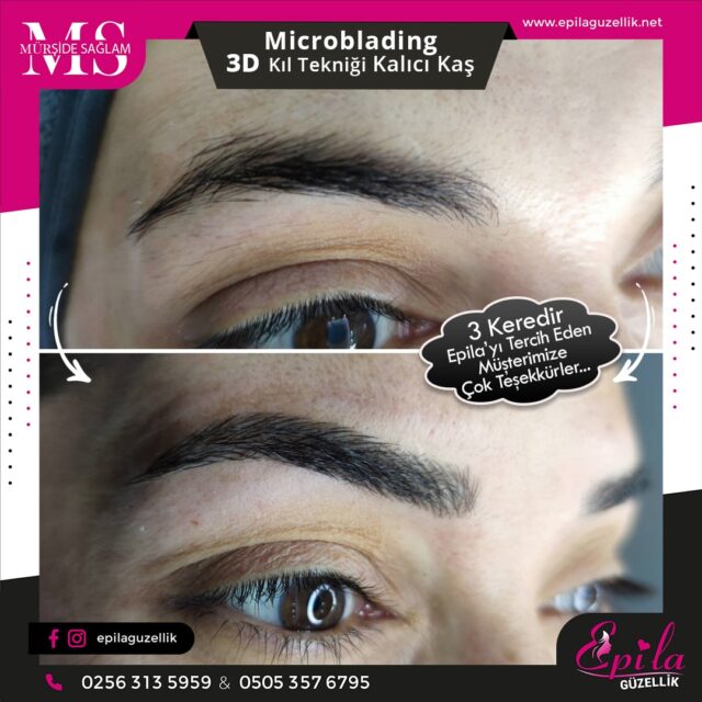 Nazilli - Microblading 3D Kıl Tekniği Kalıcı Kaş Kontürü