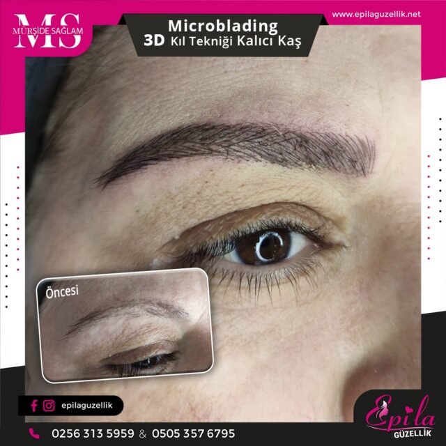 Nazilli - Microblading 3D Kıl Tekniği Kalıcı Kaş Kontürü