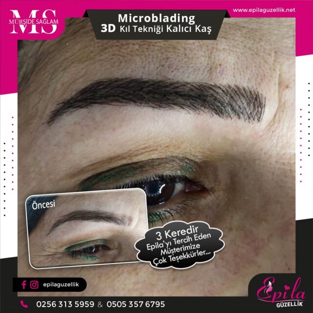 Nazilli - Microblading 3D Kıl Tekniği Kalıcı Kaş Kontürü