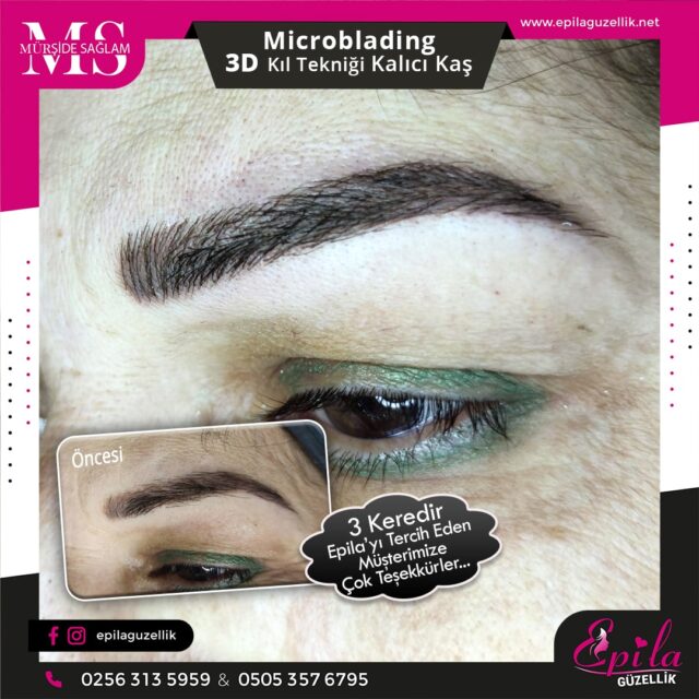 Nazilli - Microblading 3D Kıl Tekniği Kalıcı Kaş Kontürü