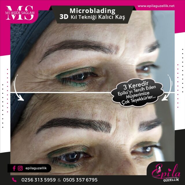 Nazilli - Microblading 3D Kıl Tekniği Kalıcı Kaş Kontürü