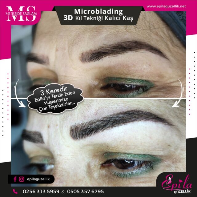 Nazilli - Microblading 3D Kıl Tekniği Kalıcı Kaş Kontürü