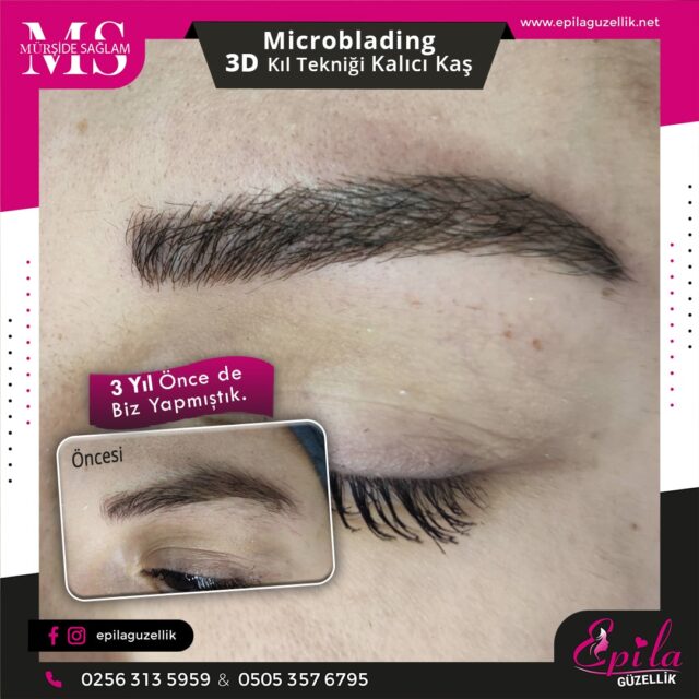 Nazilli - Microblading 3D Kıl Tekniği Kalıcı Kaş Kontürü