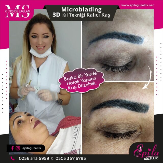 Nazilli - Microblading 3D Kıl Tekniği Kalıcı Kaş Kontürü