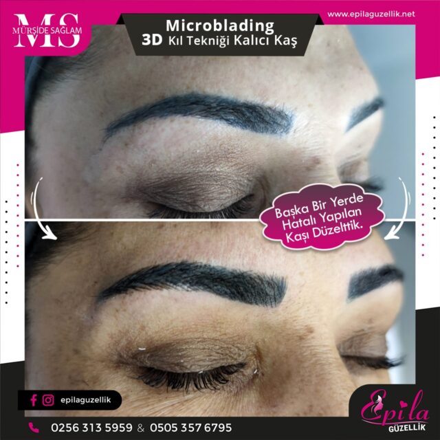 Nazilli - Microblading 3D Kıl Tekniği Kalıcı Kaş Kontürü