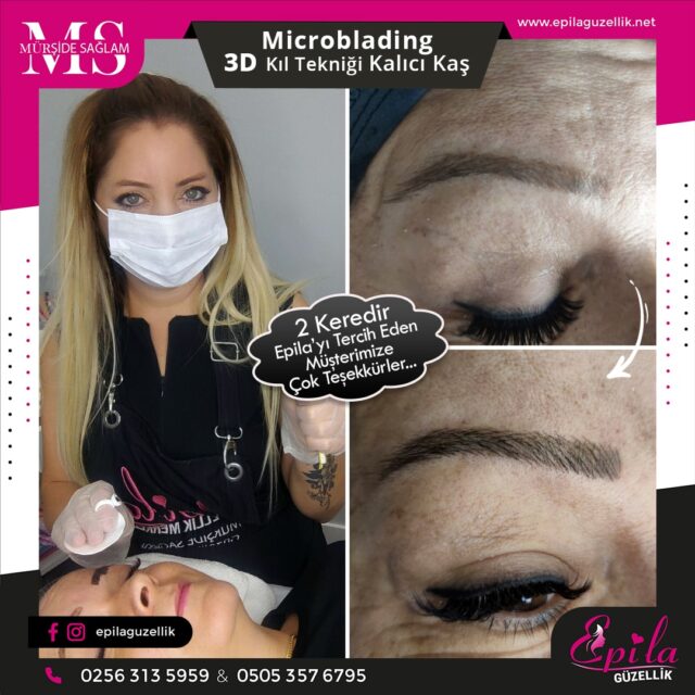 Nazilli - Microblading 3D Kıl Tekniği Kalıcı Kaş Kontürü