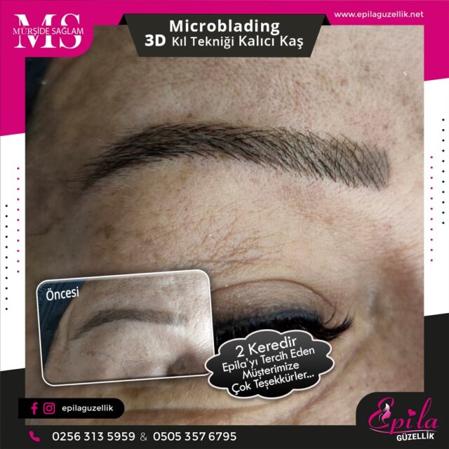 Nazilli - Microblading 3D Kıl Tekniği Kalıcı Kaş Kontürü