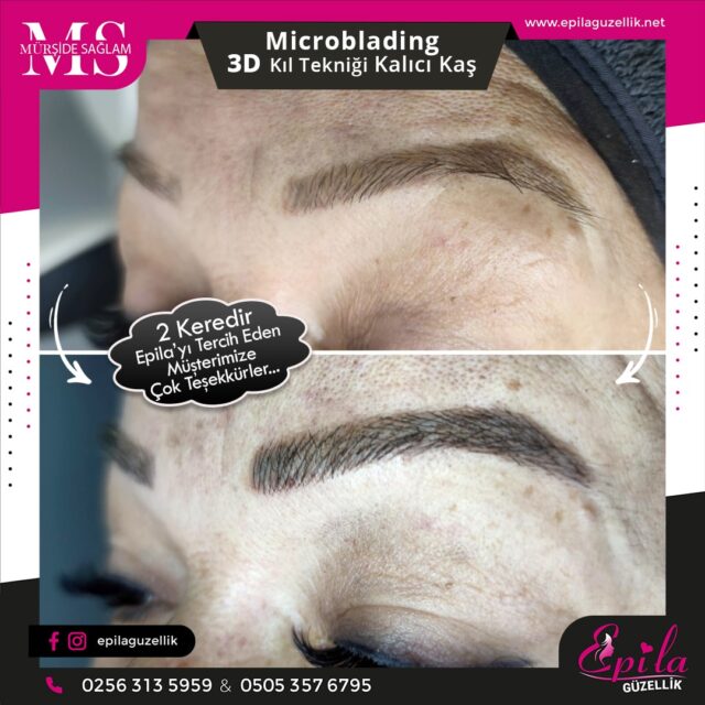 Nazilli - Microblading 3D Kıl Tekniği Kalıcı Kaş Kontürü