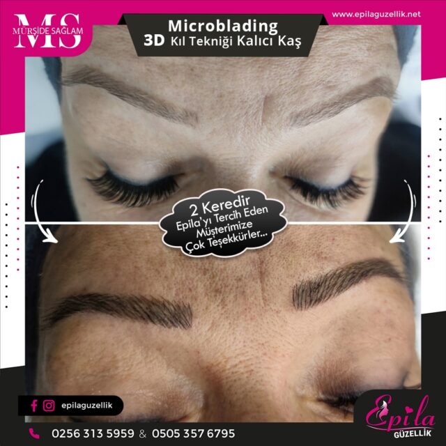 Nazilli - Microblading 3D Kıl Tekniği Kalıcı Kaş Kontürü