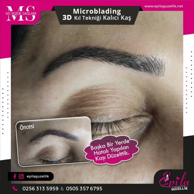 Nazilli - Microblading 3D Kıl Tekniği Kalıcı Kaş Kontürü