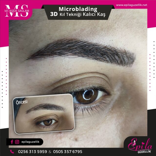 Nazilli - Microblading 3D Kıl Tekniği Kalıcı Kaş Kontürü