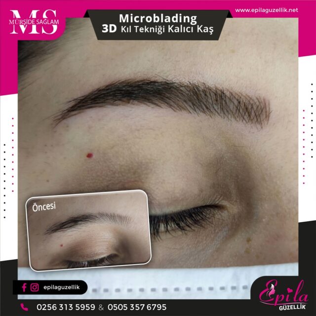 Nazilli - Microblading 3D Kıl Tekniği Kalıcı Kaş Kontürü