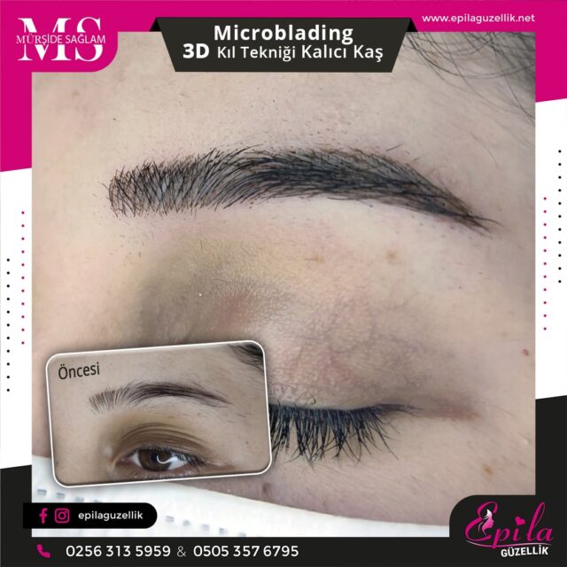 Nazilli - Microblading 3D Kıl Tekniği Kalıcı Kaş Kontürü