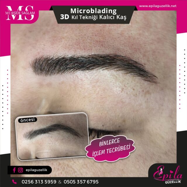 Nazilli - Microblading 3D Kıl Tekniği Kalıcı Kaş Kontürü