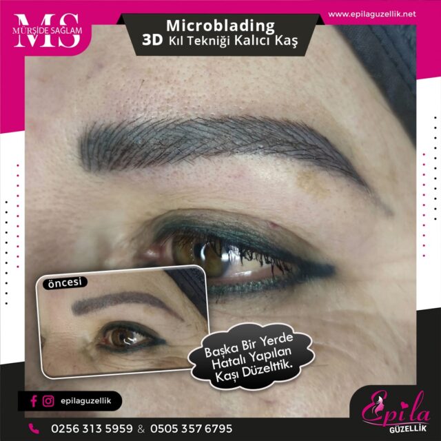 Nazilli - Microblading 3D Kıl Tekniği Kalıcı Kaş Kontürü