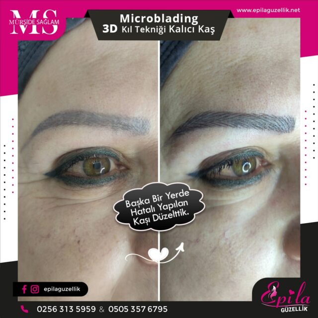 Nazilli - Microblading 3D Kıl Tekniği Kalıcı Kaş Kontürü