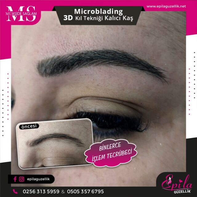 Nazilli - Microblading 3D Kıl Tekniği Kalıcı Kaş Kontürü