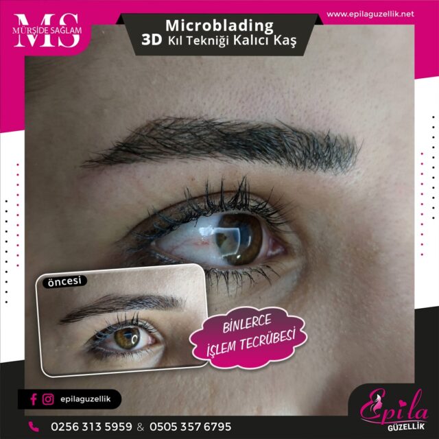 Nazilli - Microblading 3D Kıl Tekniği Kalıcı Kaş Kontürü