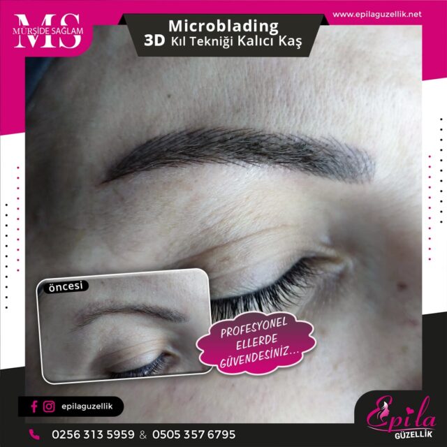 Nazilli - Microblading 3D Kıl Tekniği Kalıcı Kaş Kontürü