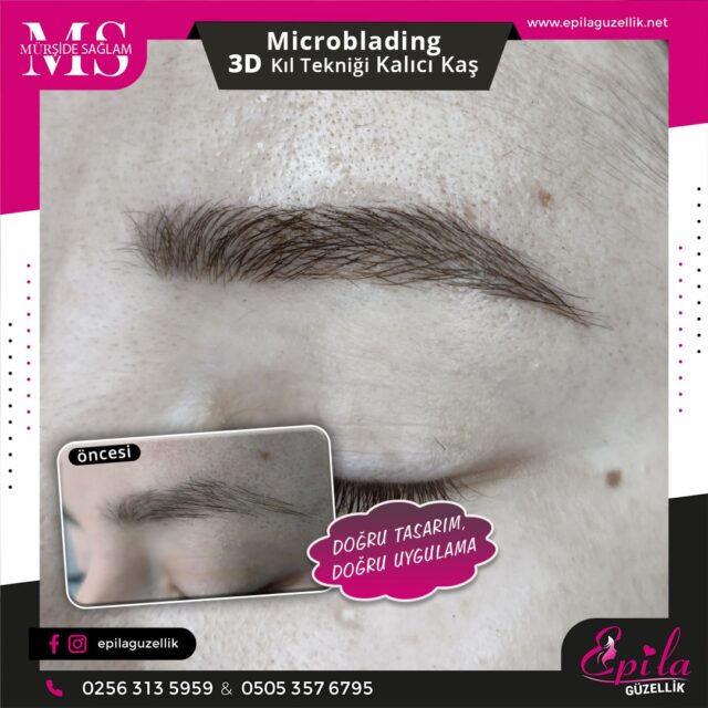 Nazilli - Microblading 3D Kıl Tekniği Kalıcı Kaş Kontürü