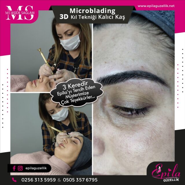 Nazilli - Microblading 3D Kıl Tekniği Kalıcı Kaş Kontürü