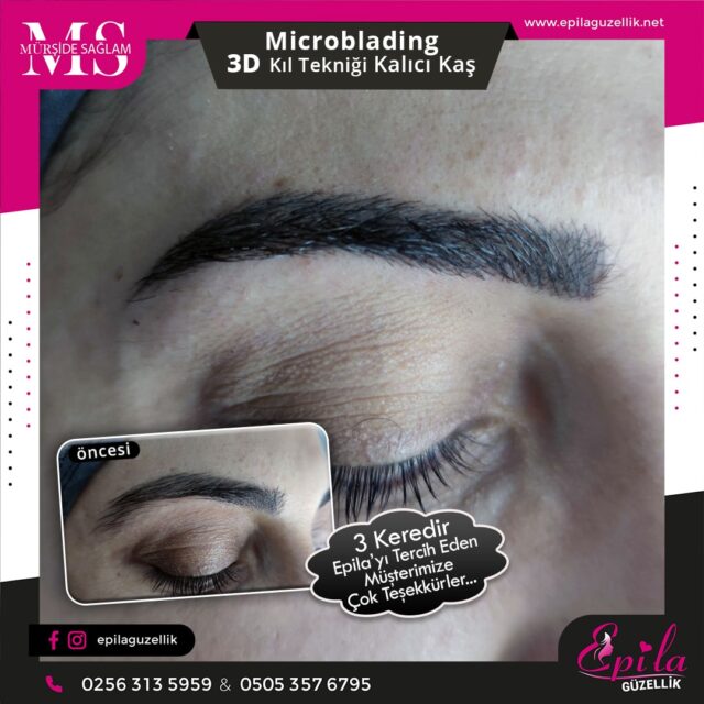 Nazilli - Microblading 3D Kıl Tekniği Kalıcı Kaş Kontürü